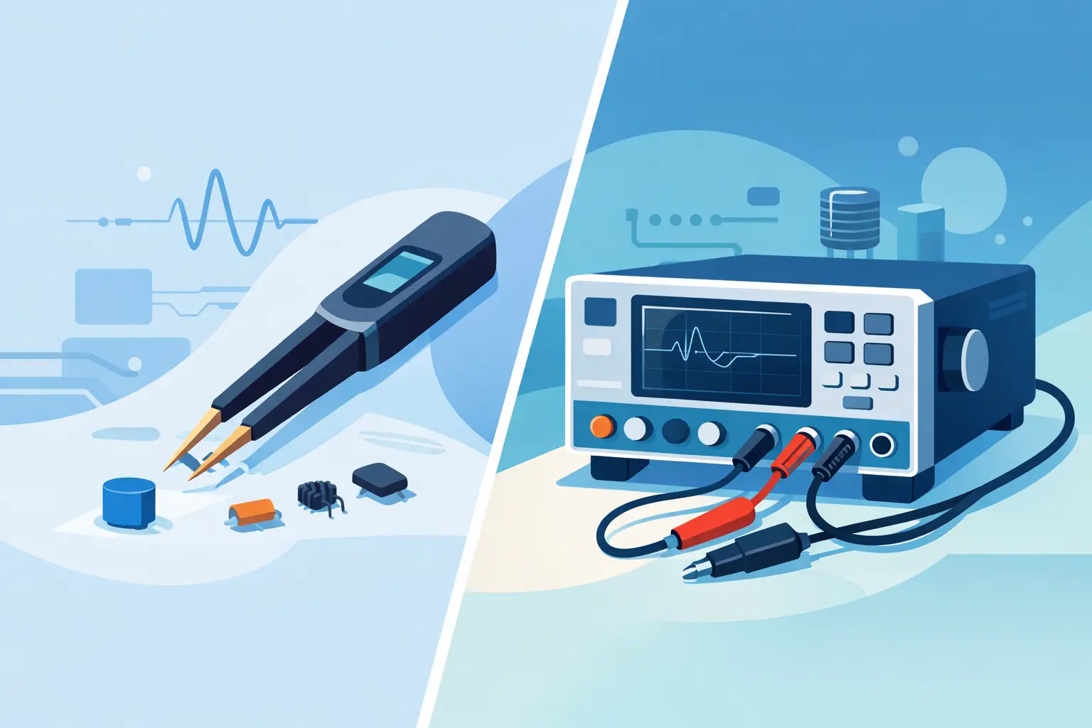 LCR Tweezers vs Benchtop Meter