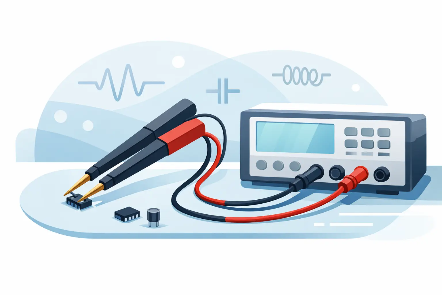 Kelvin Probe Connector for LCR Meter Use