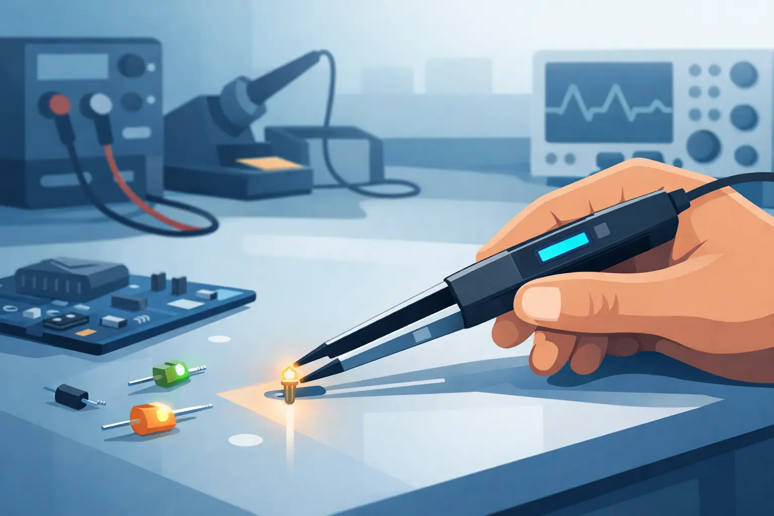LED Test Tweezers Review for Bench Work