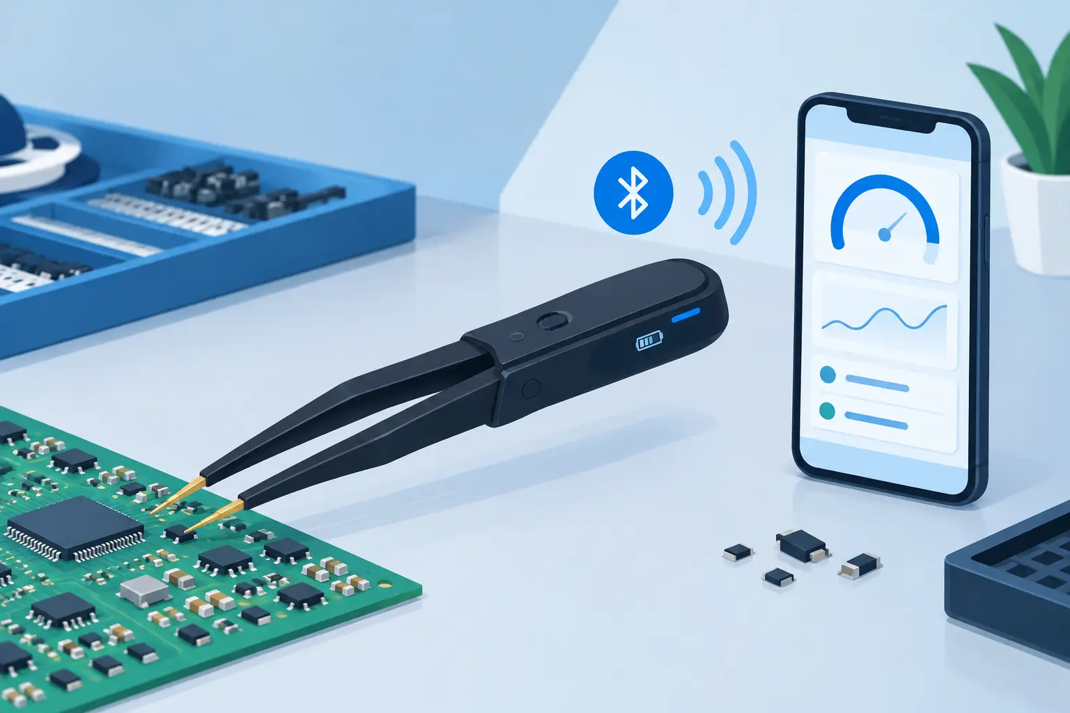 Bluetooth Tweezer Meter Review for SMT Work